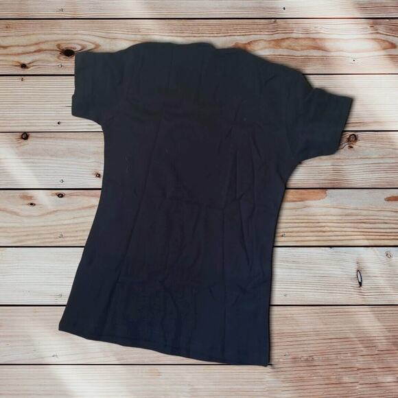 T-shirt Crewneck Heart Princess-cut fitted Extra Slim, color Black - Size PL - Picture 2 of 3